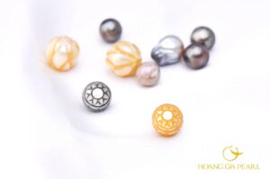 Engraved Drum Pearls handcrafted by Hoang Gia Pearl