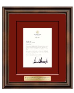 Presidential Pearl Gift for Donald Trump acknowledged in an official White House letter